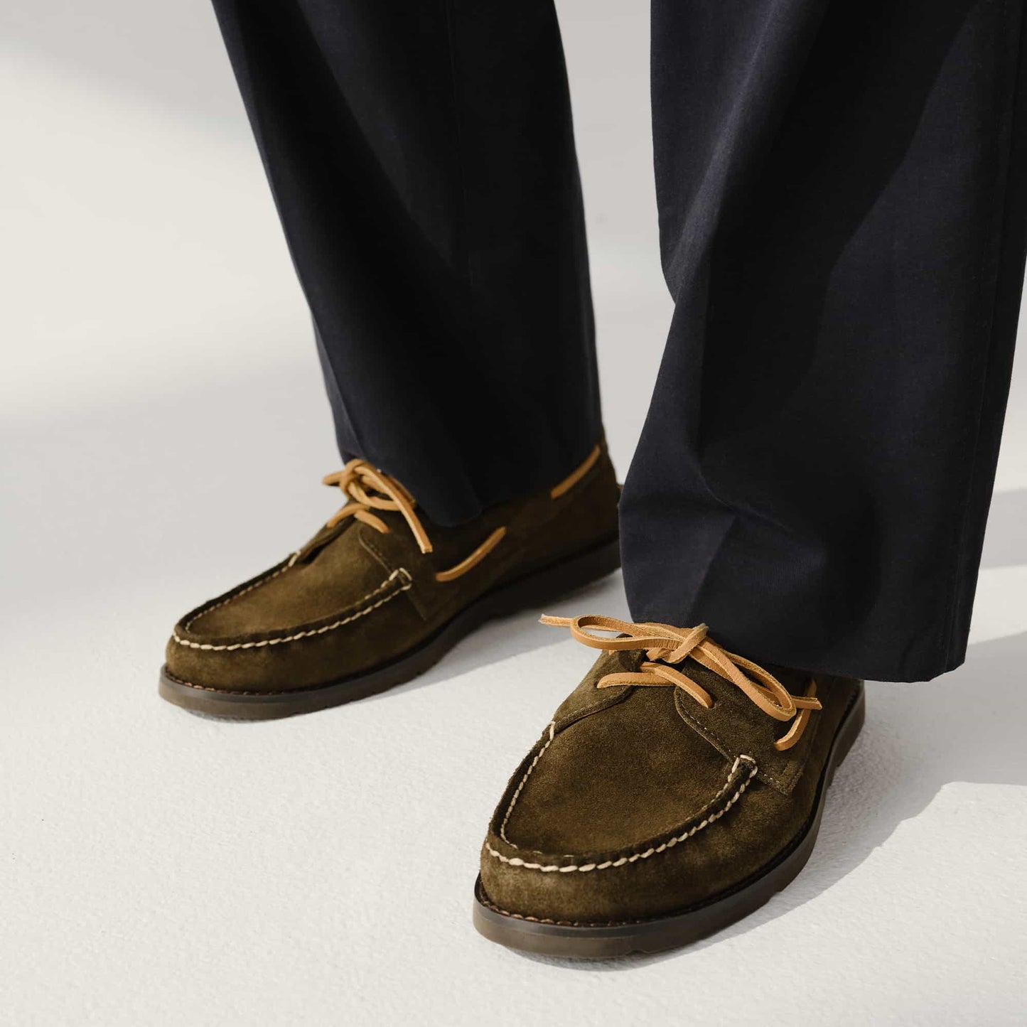 Authentic Original™ 2 Eye Ripple Boat Shoe Olive | Sperry