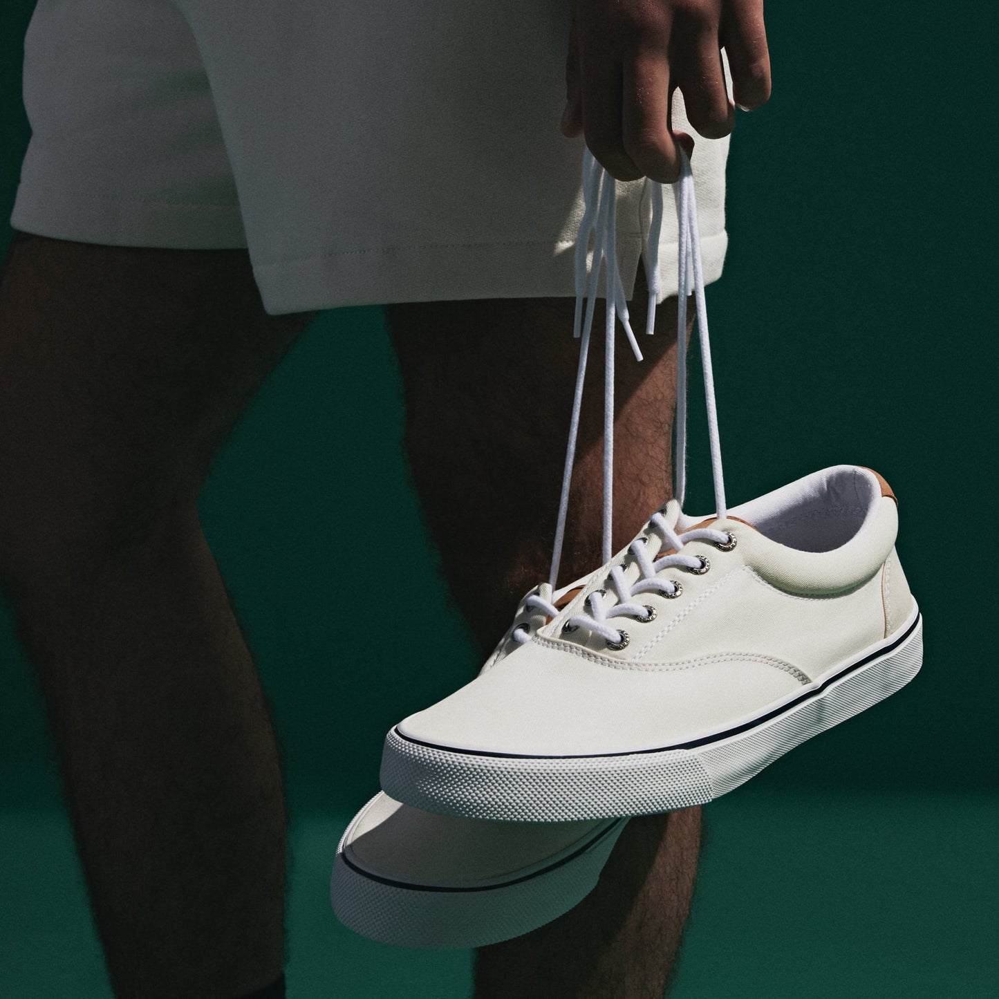 Striperii tx White Unisex Sneakers | Sperry Sale