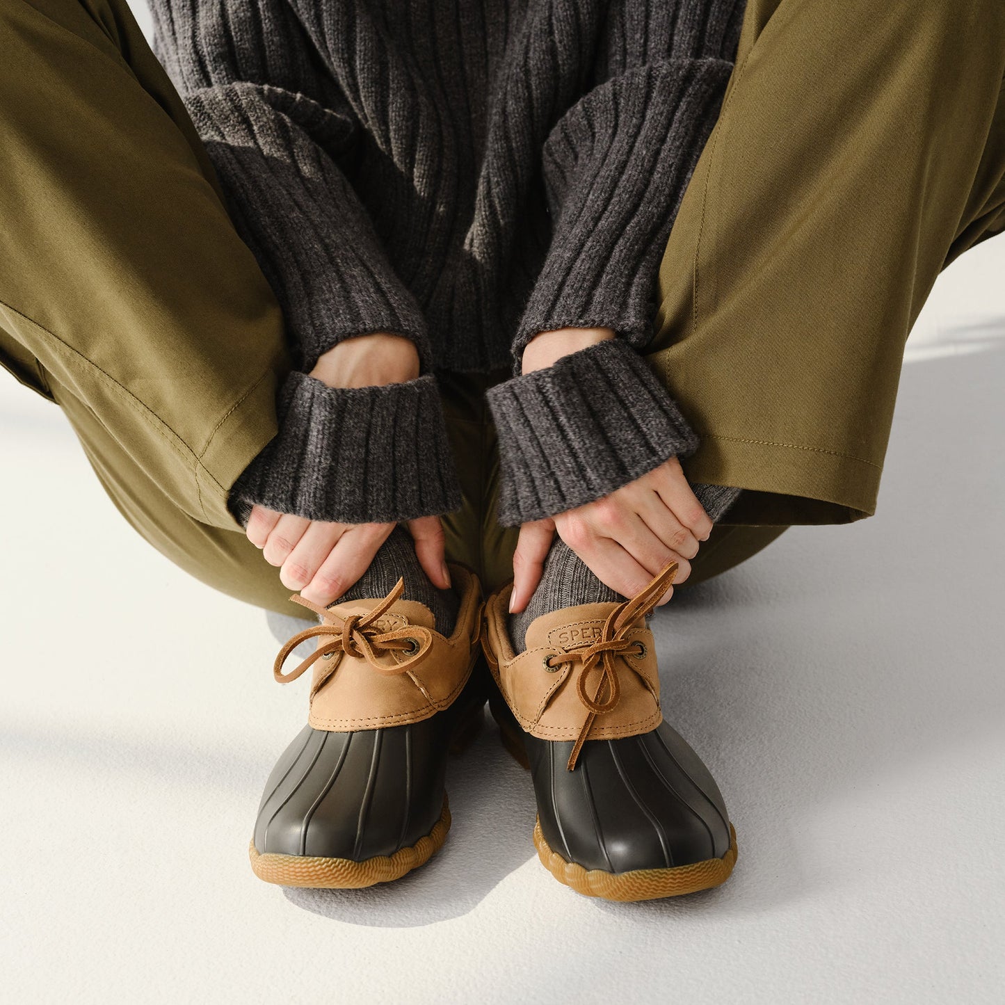 Saltwater™™ 1 Eye Duck Shoe Light Brown | Sperry Sale