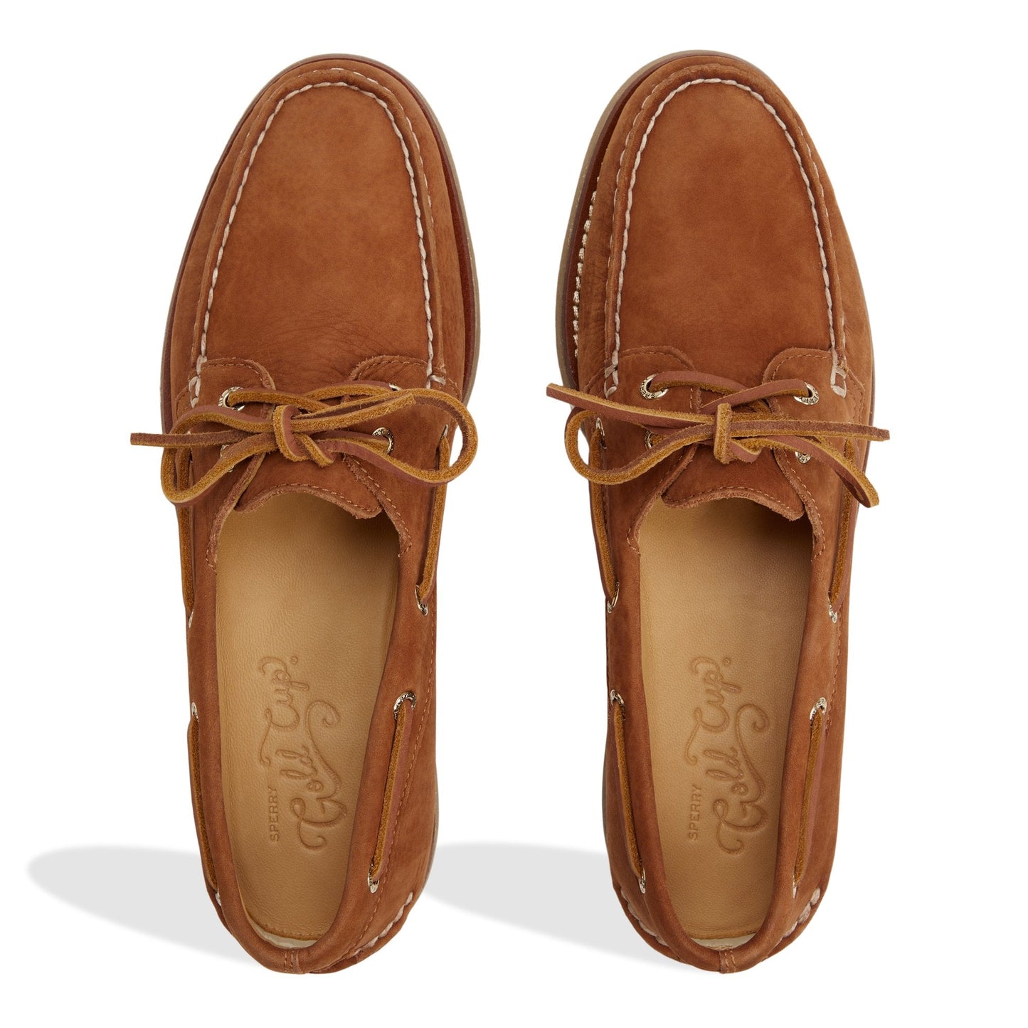 Gold Authentic Original™ 2-Eye Lite Boat Shoe Light Brown Men's Leather | Sperry