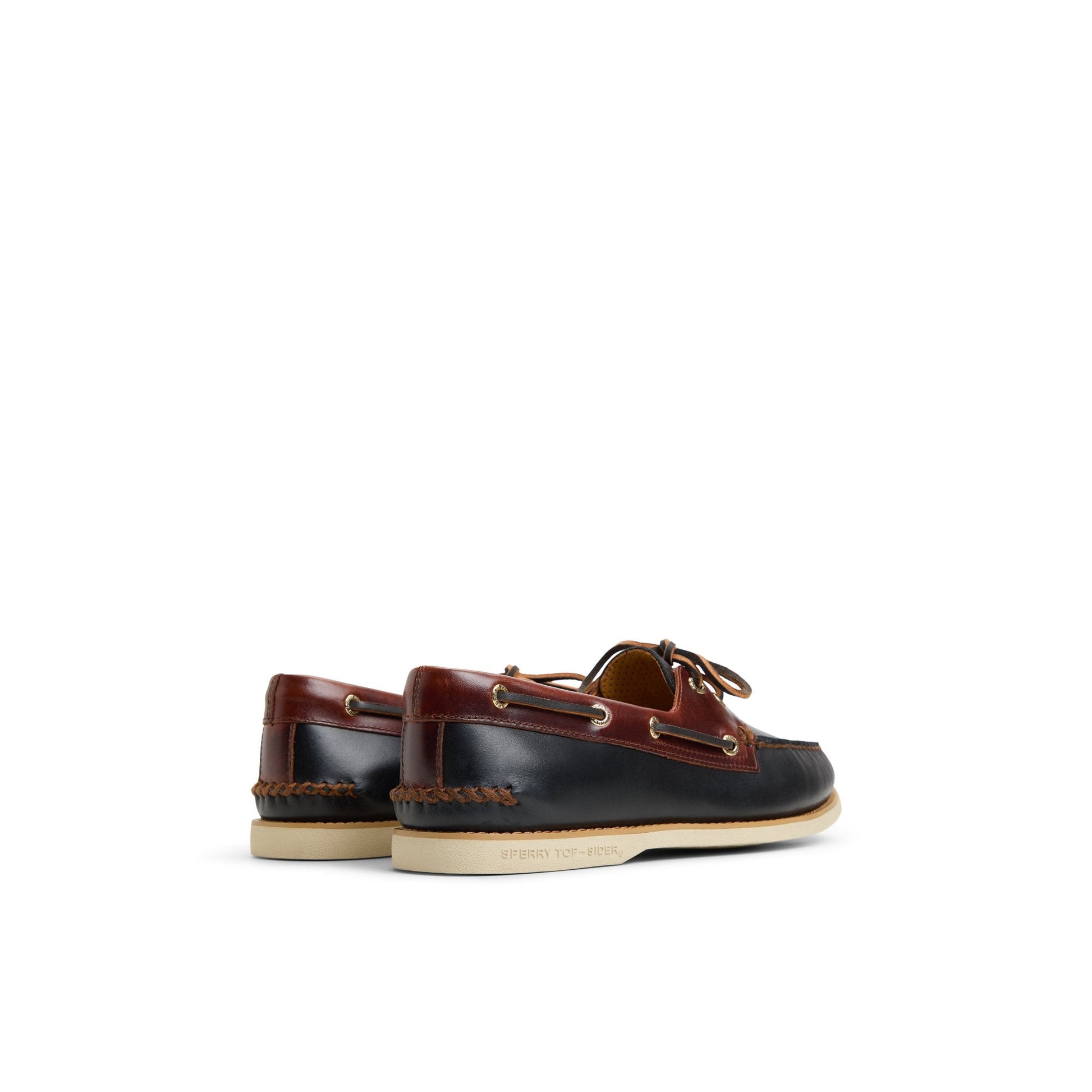 Gold Authentic Original™ 2-Eye Lite Boat Shoe Black Combo Men's Leather | Sperry Online