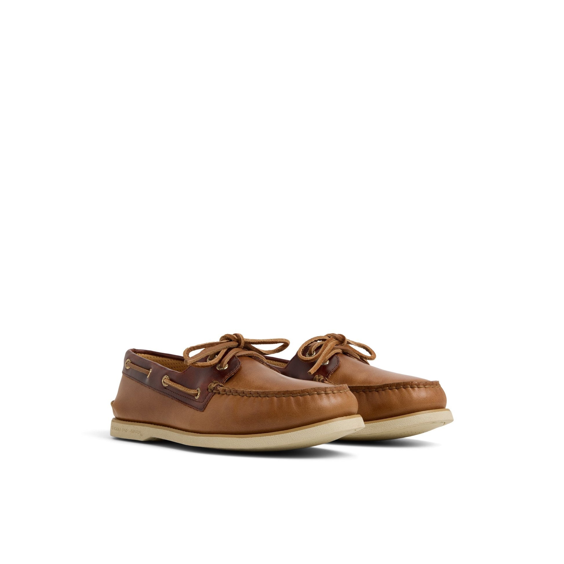 Gold Authentic Original™ 2-Eye Lite Boat Shoe Tan Combo Men's Leather | Sperry Outlet