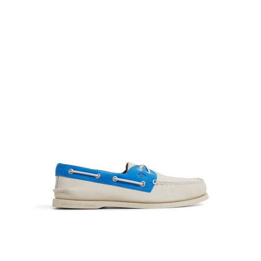 Authentic Original™ 2-Eye Boat Shoe White Blue | Sperry On sale