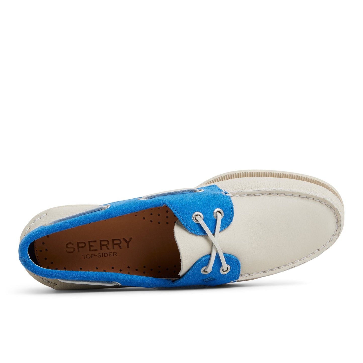 Authentic Original™ 2-Eye Boat Shoe White Blue | Sperry On sale