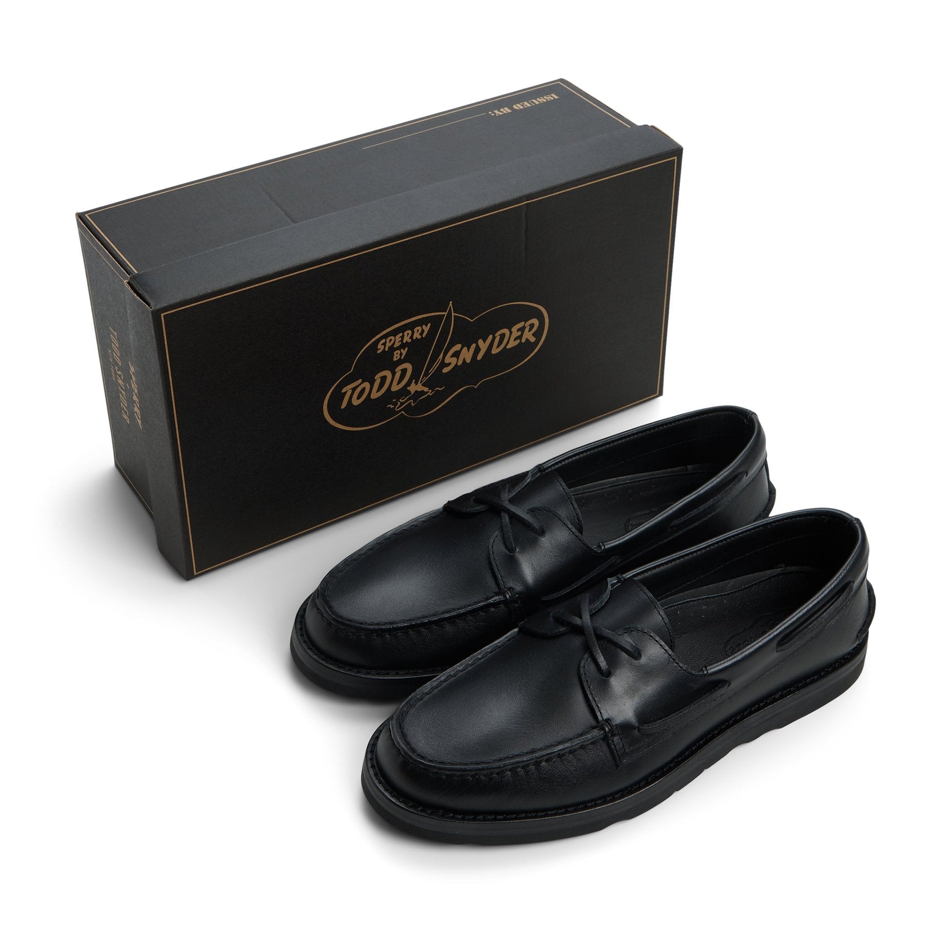 Sperry x Todd Snyder Vachetta Leather Boat Shoe Black | Sperry Outlet