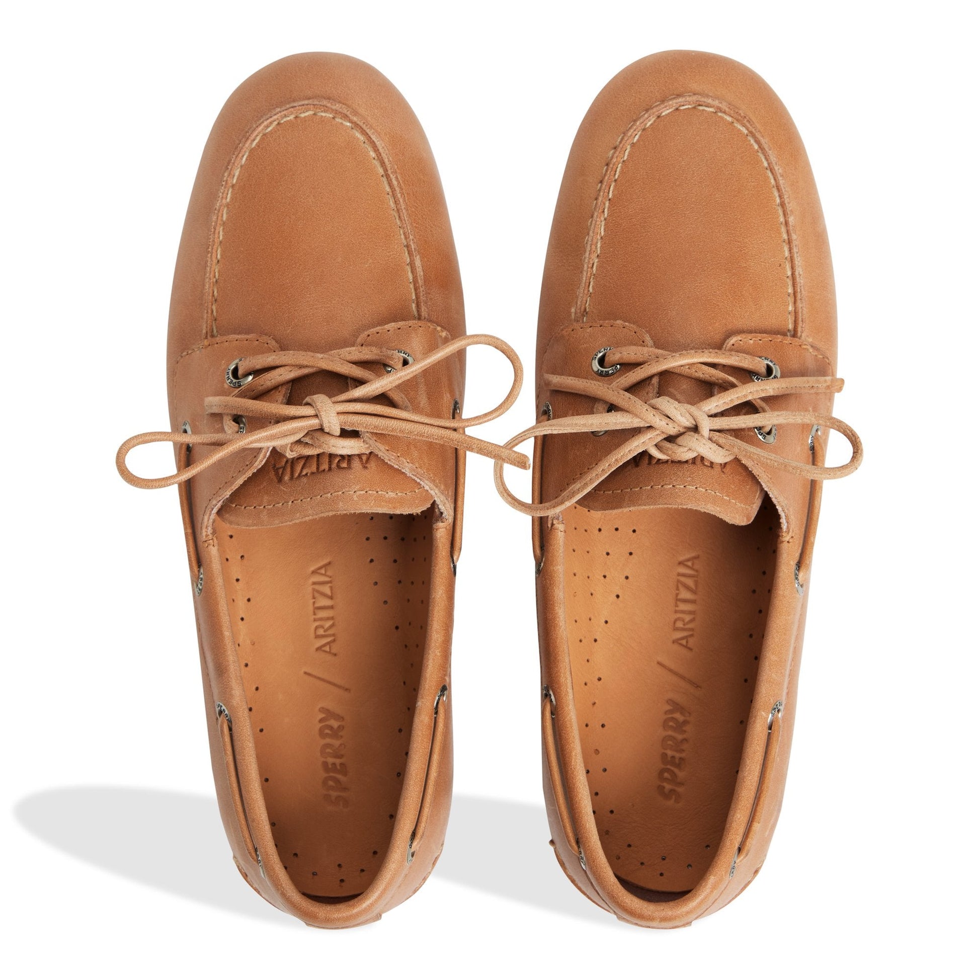 Sperry x Aritzia Slim Boat Shoe Tan - 2 | Sperry Online