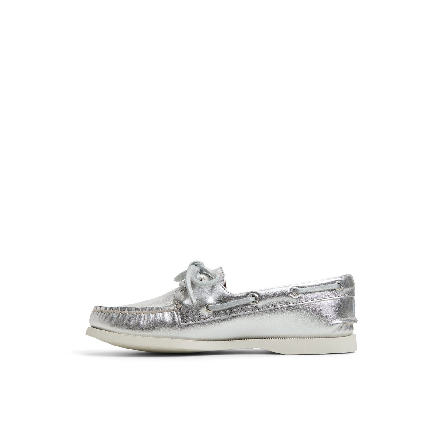Authentic Original™ 2 Eye Boat Shoe Silver Women's Leather | Sperry For sale