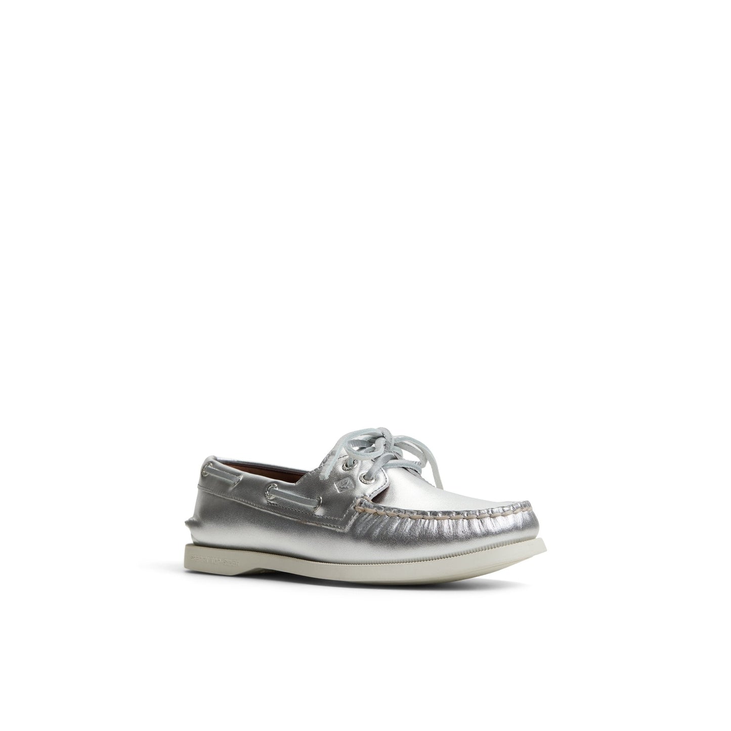 Authentic Original™ 2 Eye Boat Shoe Silver Women's Leather | Sperry For sale