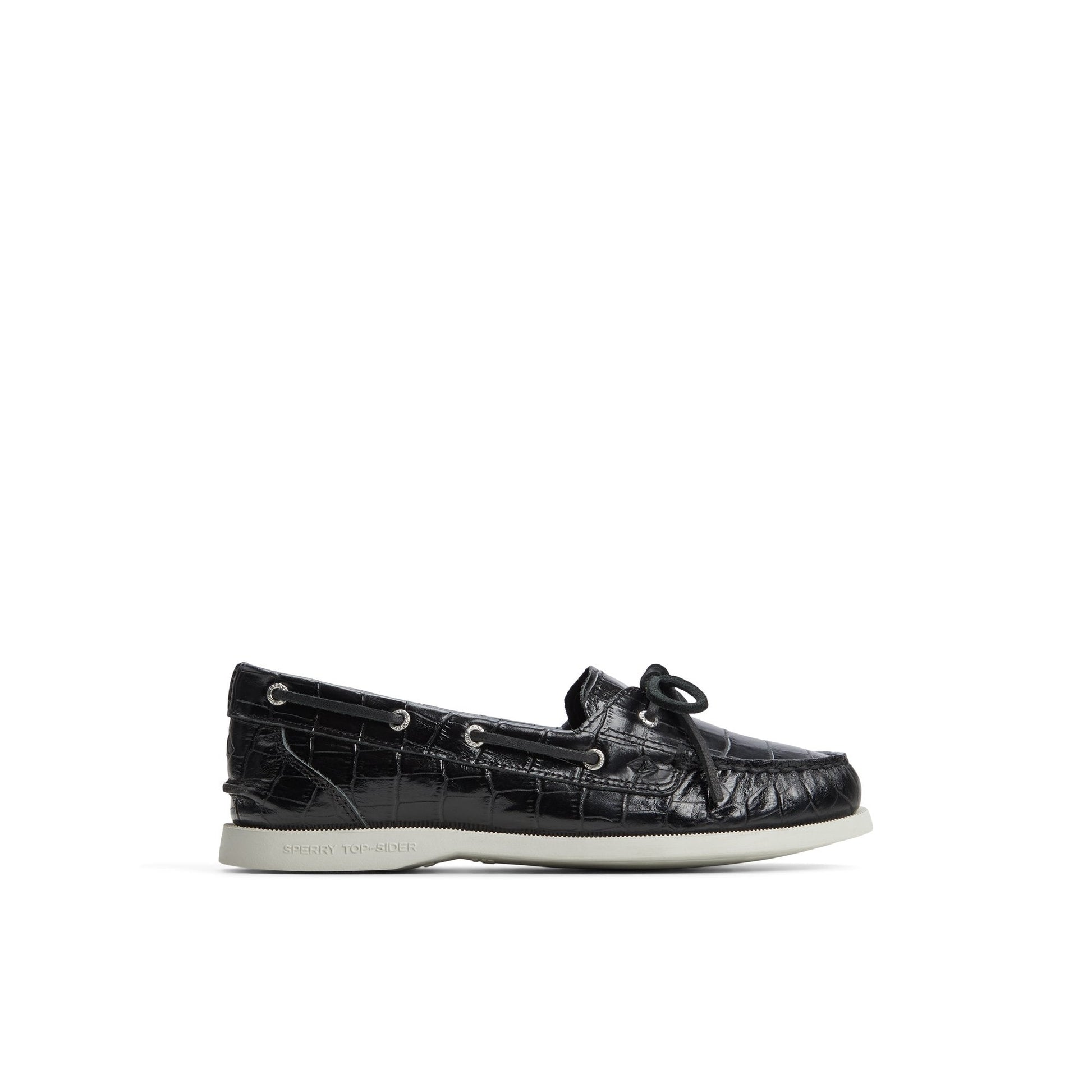 Authentic Original™ 1 Eye Boat Shoe Black Women's Leather | Sperry US