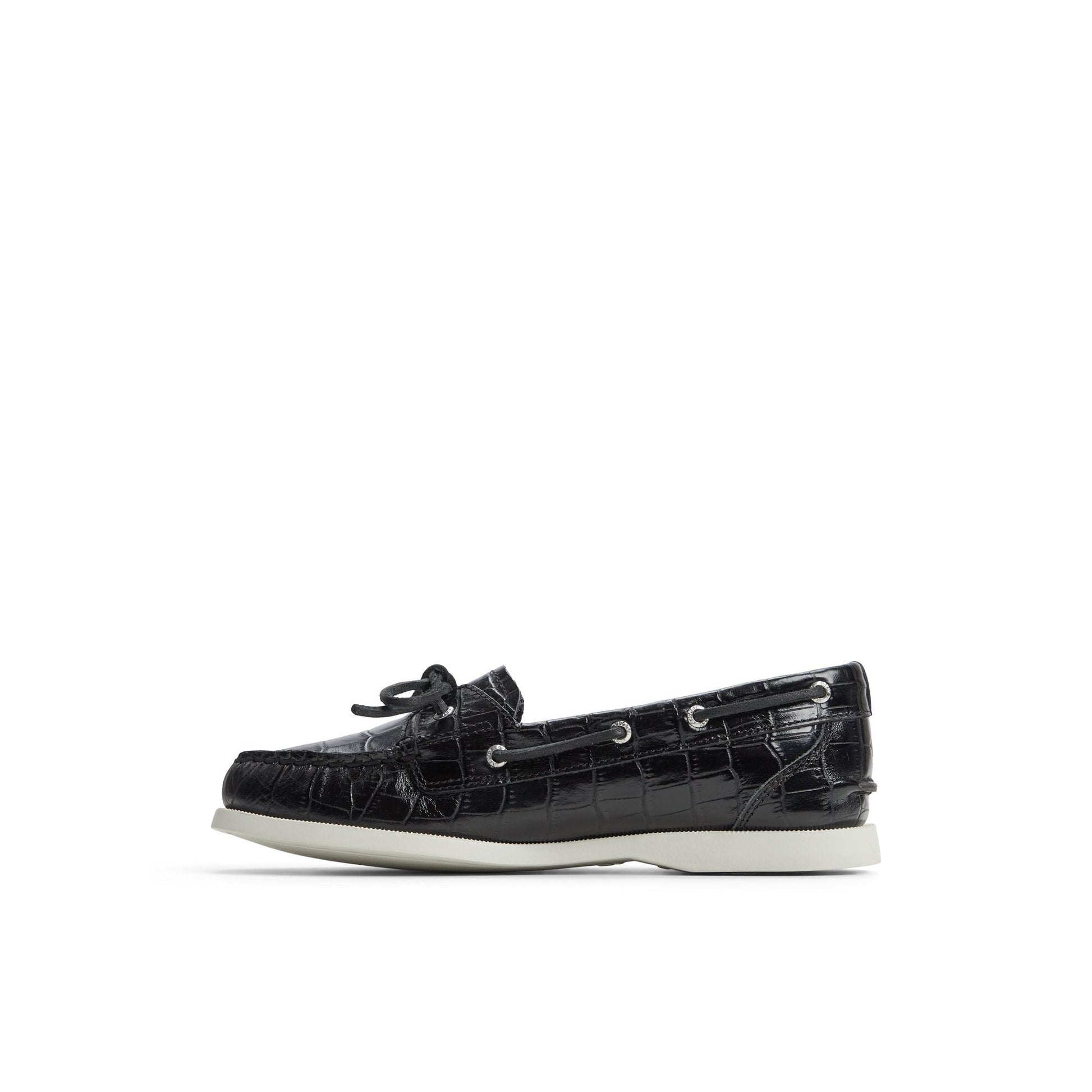 Authentic Original™ 1 Eye Boat Shoe Black Women's Leather | Sperry US
