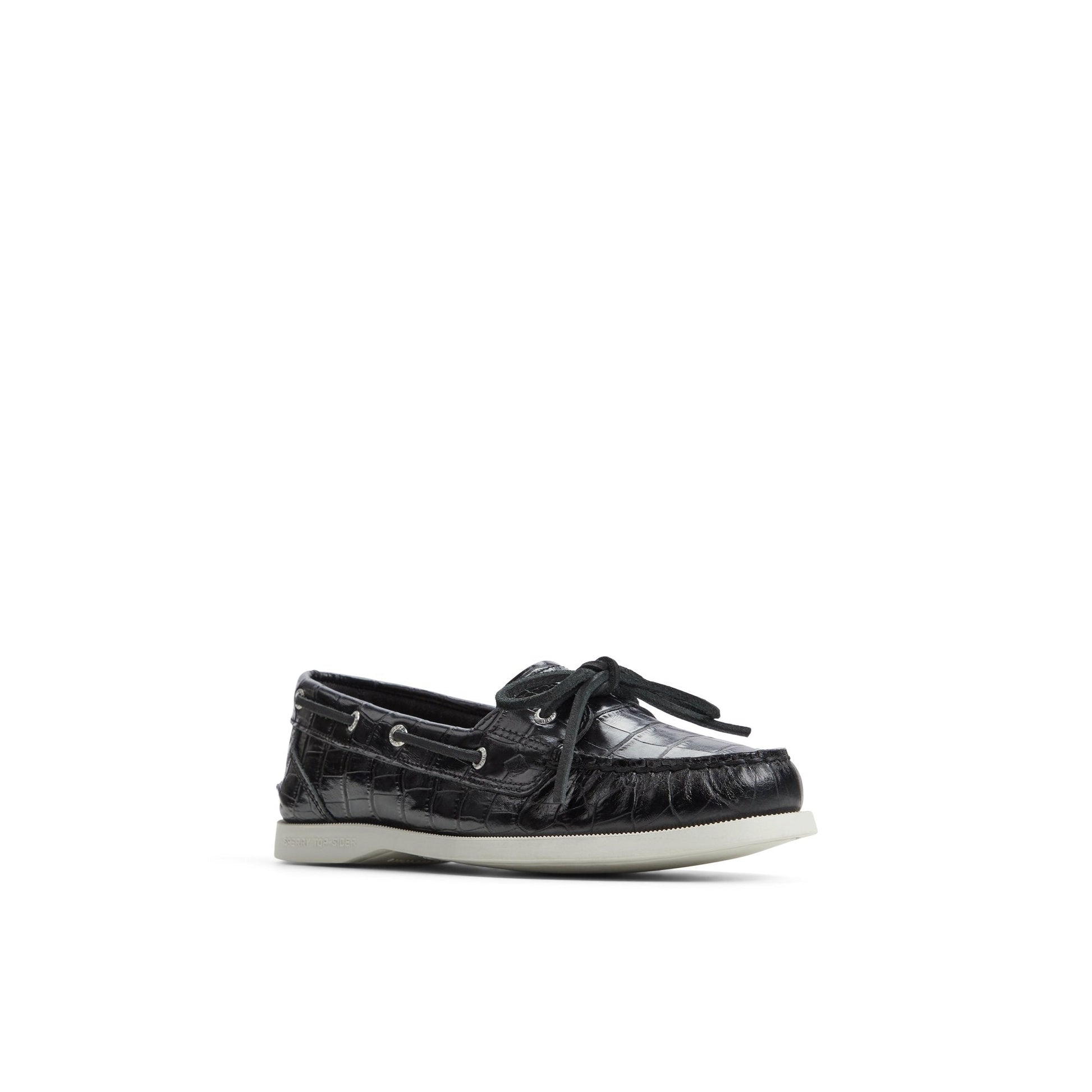 Authentic Original™ 1 Eye Boat Shoe Black Women's Leather | Sperry US