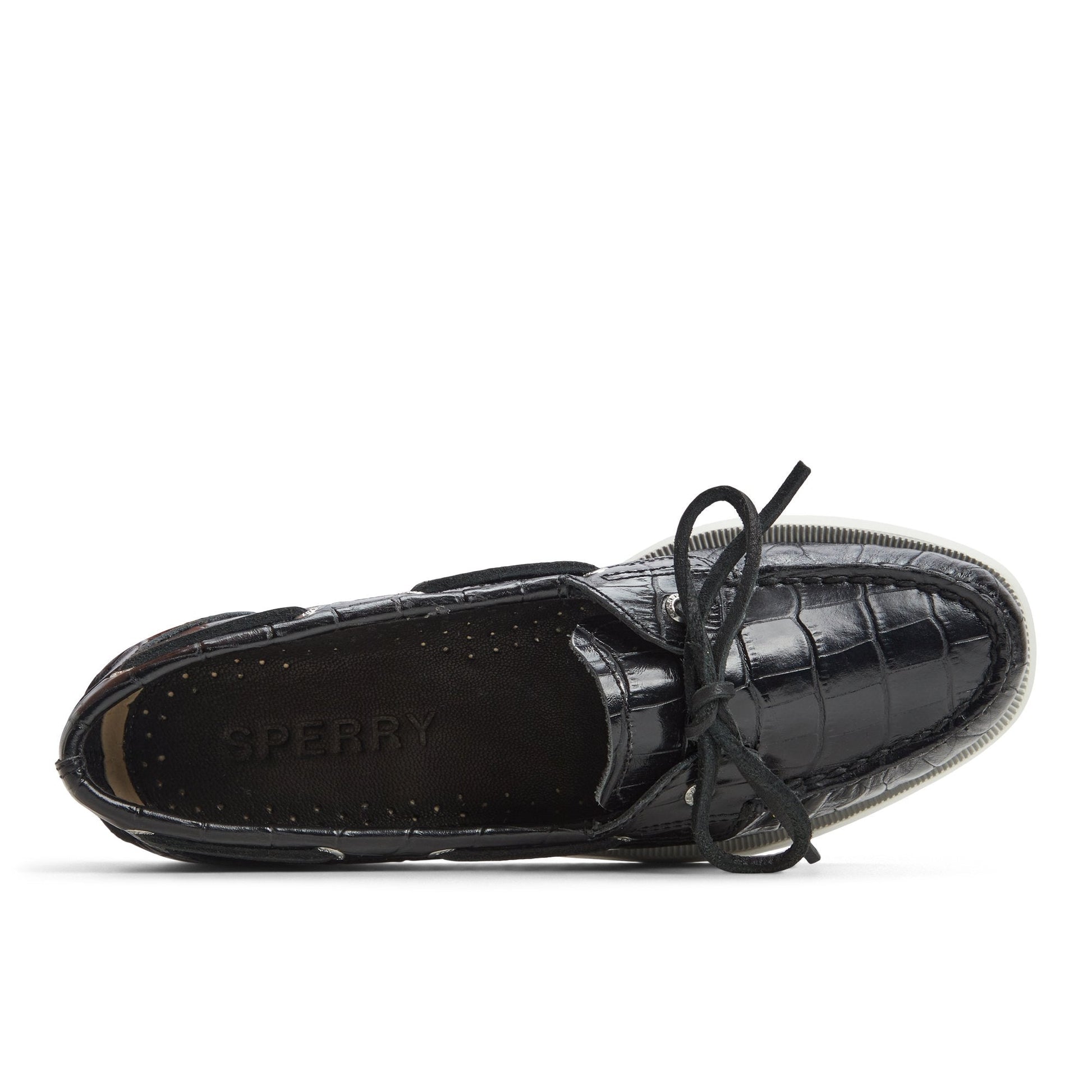 Authentic Original™ 1 Eye Boat Shoe Black Women's Leather | Sperry US