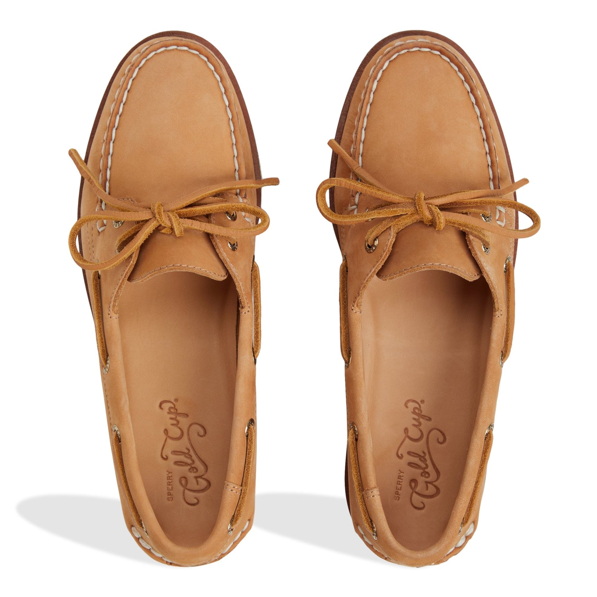 Gold Authentic Original™ 2-Eye Lite Boat Shoe Tan Women's Women | Sperry