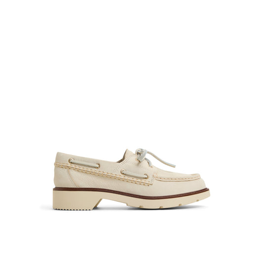 Wells boat Cream Women's Leather | Sperry US