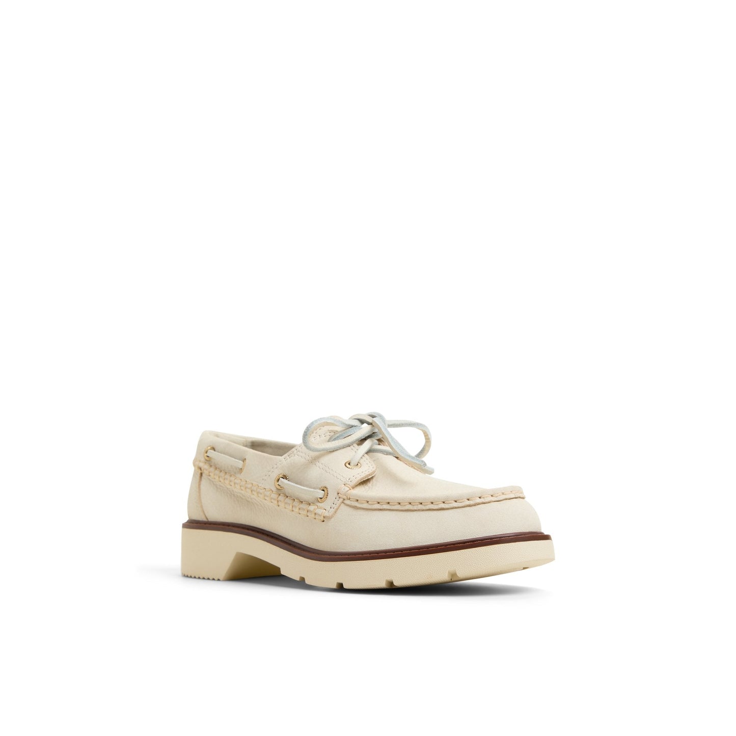 Wells boat Cream Women's Leather | Sperry US