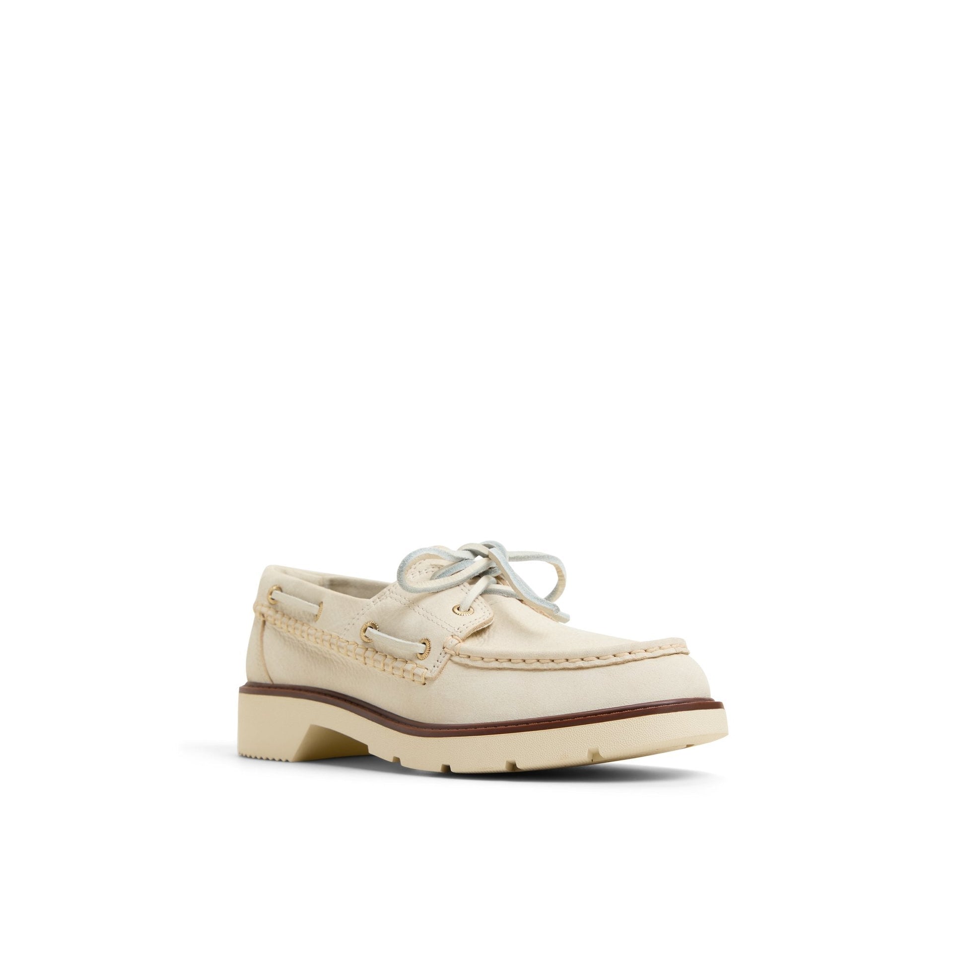 Wells boat Cream Women's Leather | Sperry US