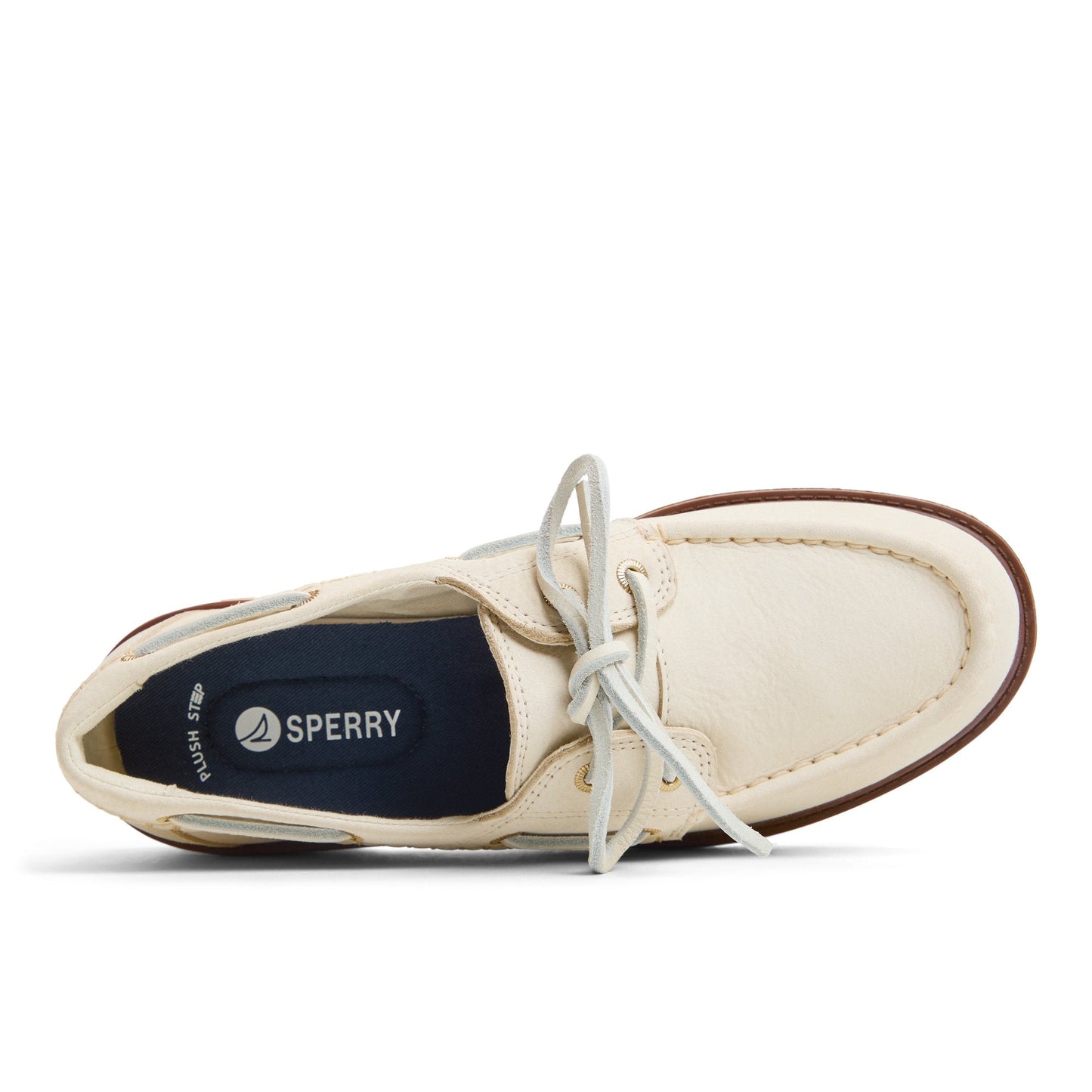 Wells boat Cream Women's Leather | Sperry US