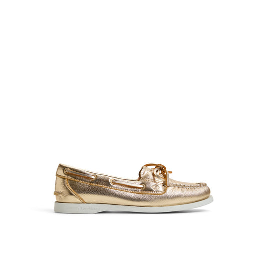 Authentic Original™ 1 Eye Boat Shoe Gold Women's Leather | Sperry
