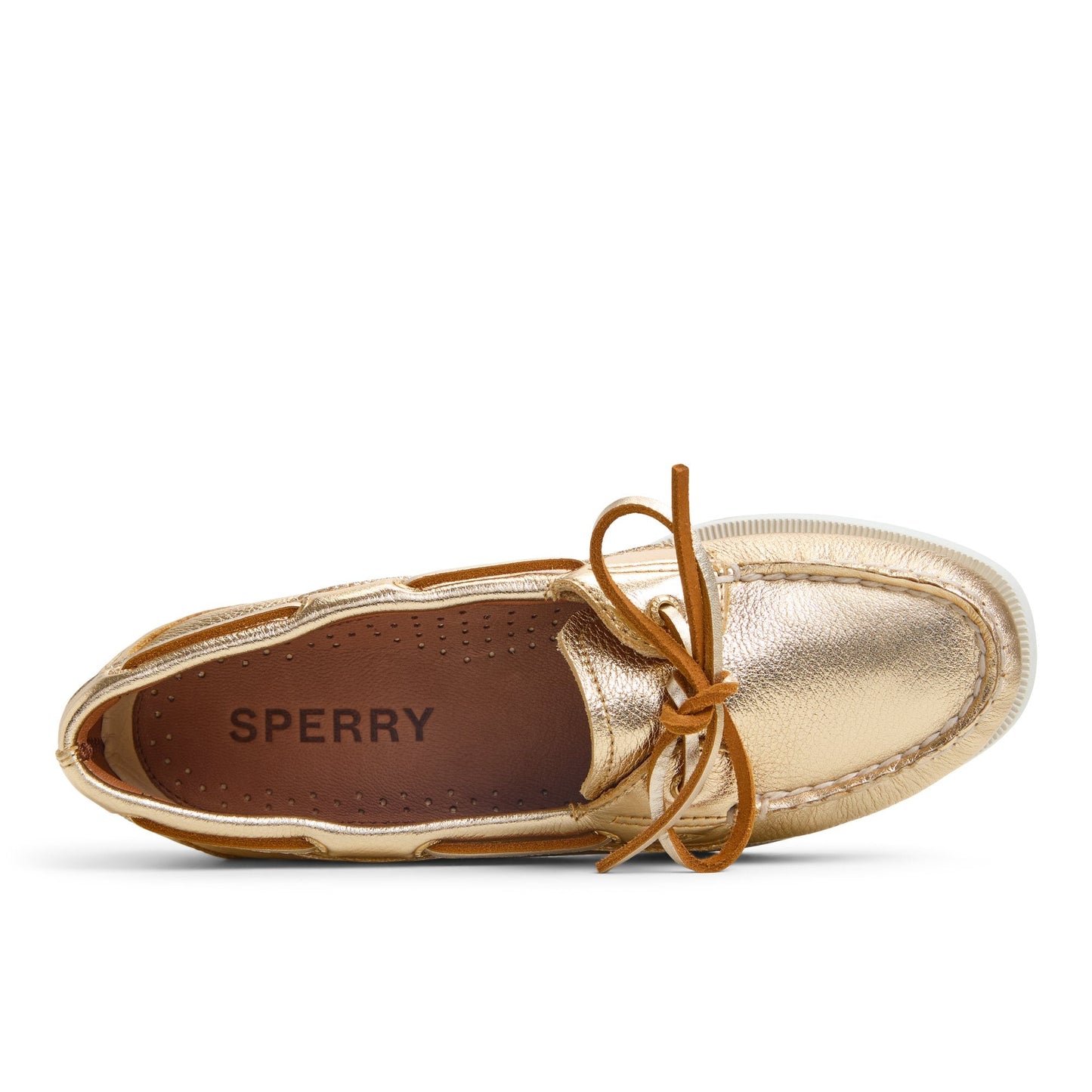 Authentic Original™ 1 Eye Boat Shoe Gold Women's Leather | Sperry