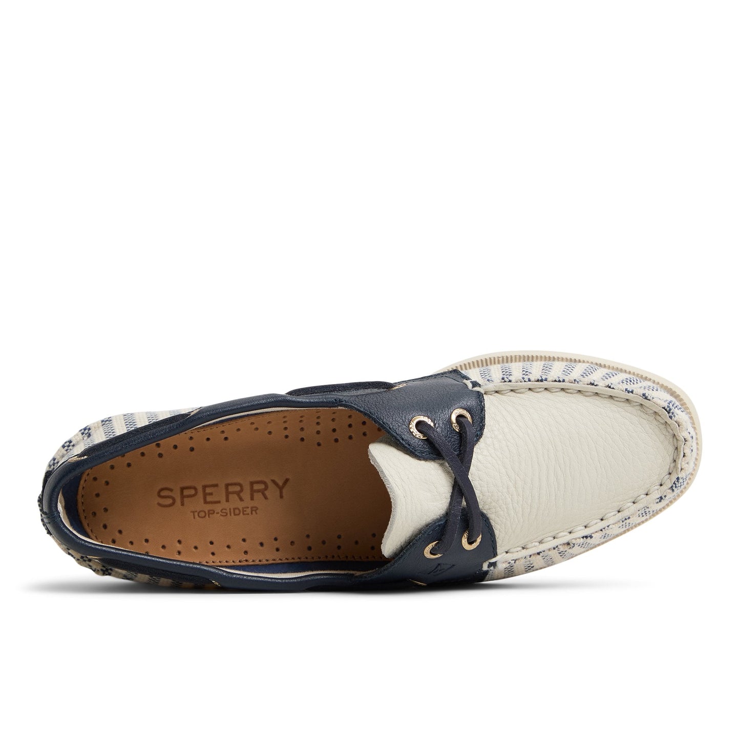 Authentic Original™ 2 Eye Boat Shoe White/Navy Women's Women | Sperry Online