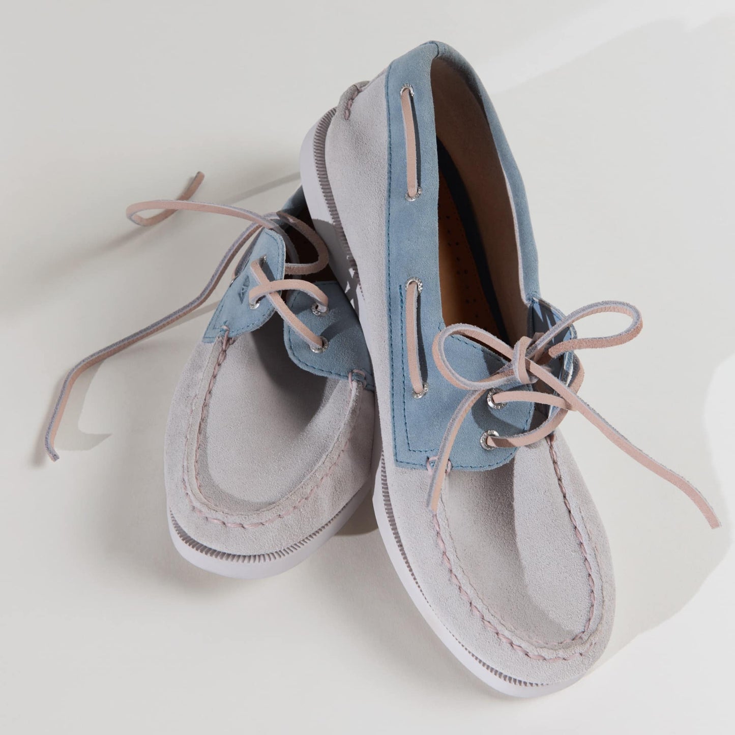 Authentic Original™ 2 Eye Boat Shoe White/Blue Women's Women | Sperry On sale