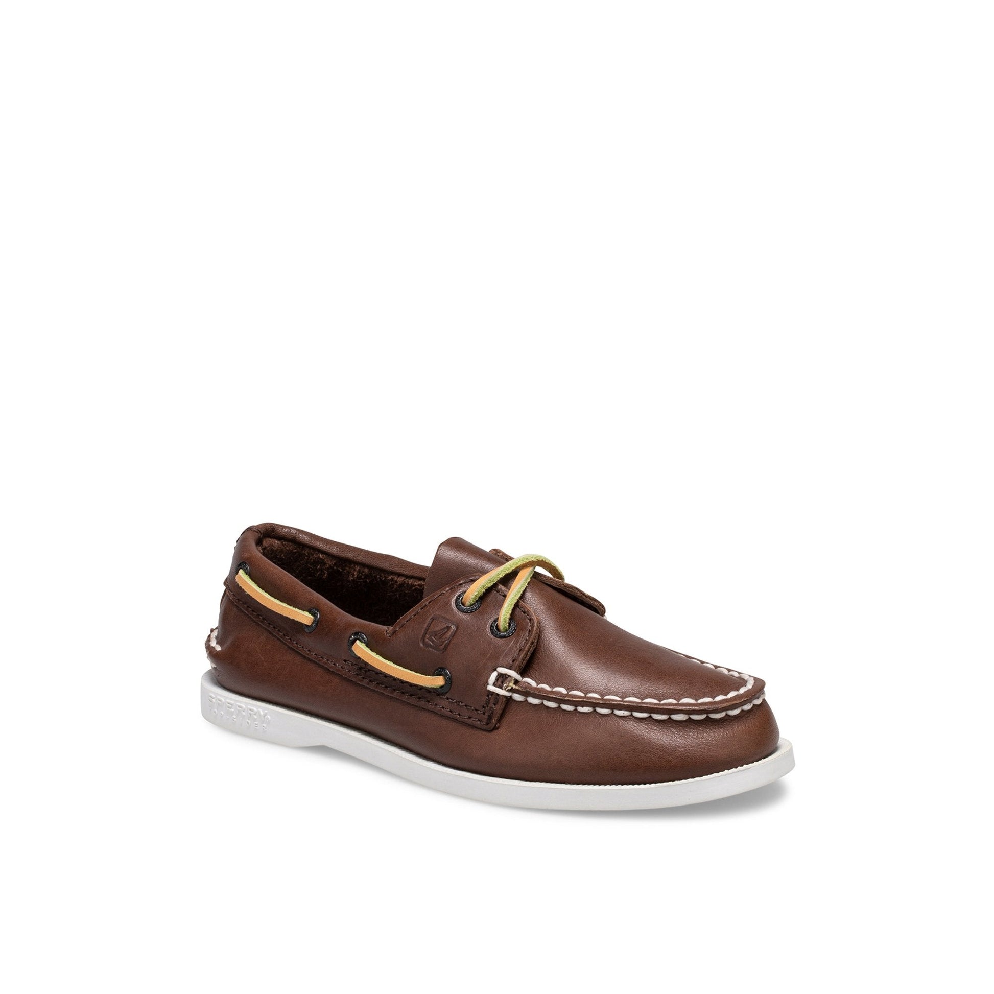 Aokleather Brown Kids Boat Shoes | Sperry For sale