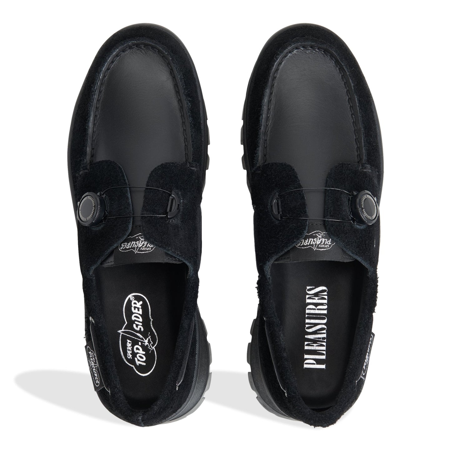 Sperry x Pleasures 3-Eye Vibram Turn-Lock Lug Boat Shoes | Sperry