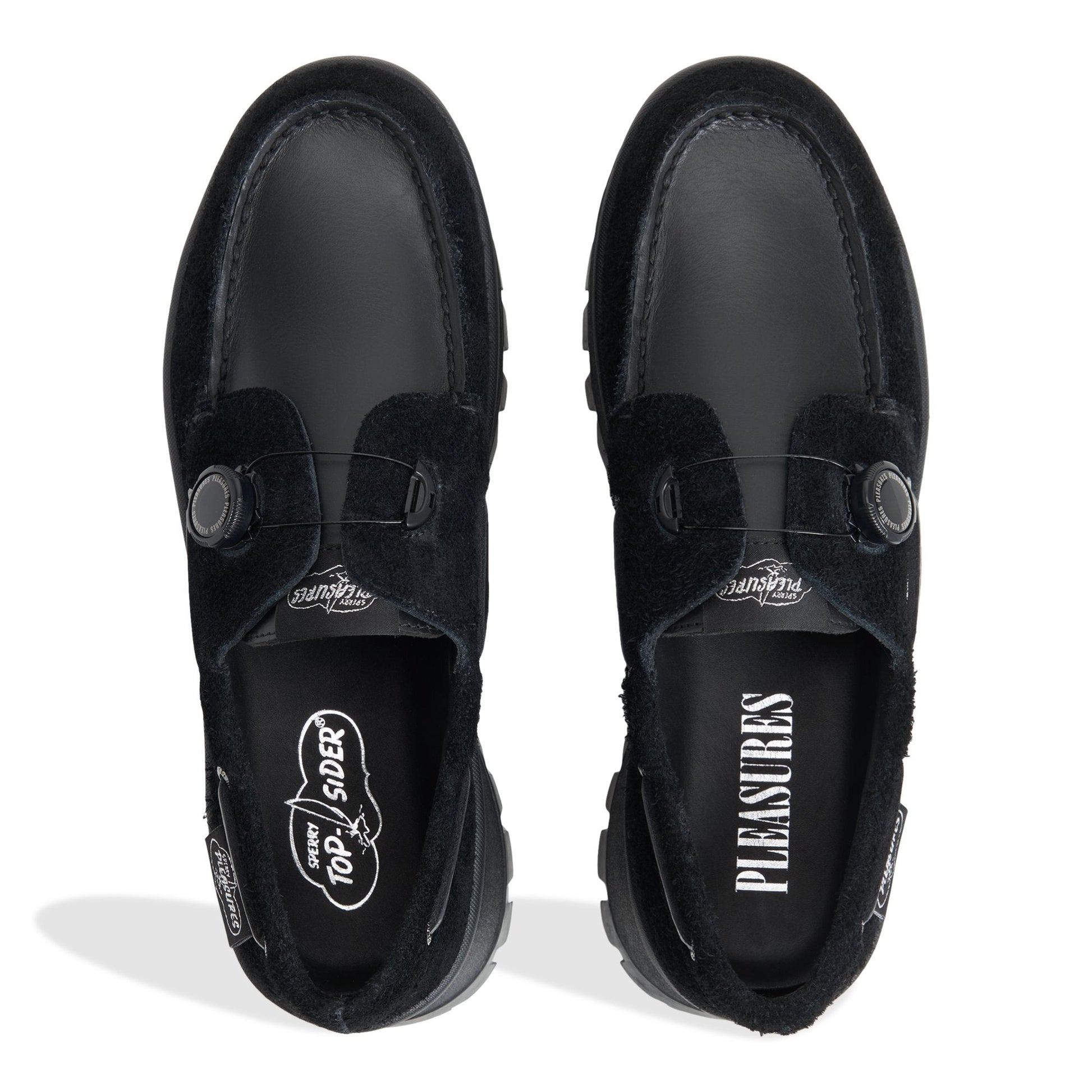 Sperry x Pleasures 3-Eye Vibram Turn-Lock Lug Boat Shoes | Sperry