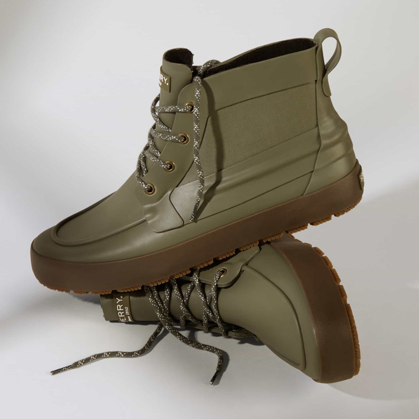 Sleek Lace Up Boot Olive | Sperry US