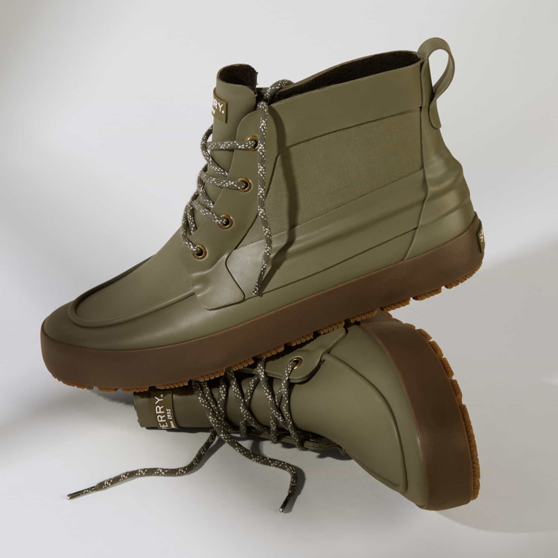 Sleek Lace Up Boot Olive | Sperry US
