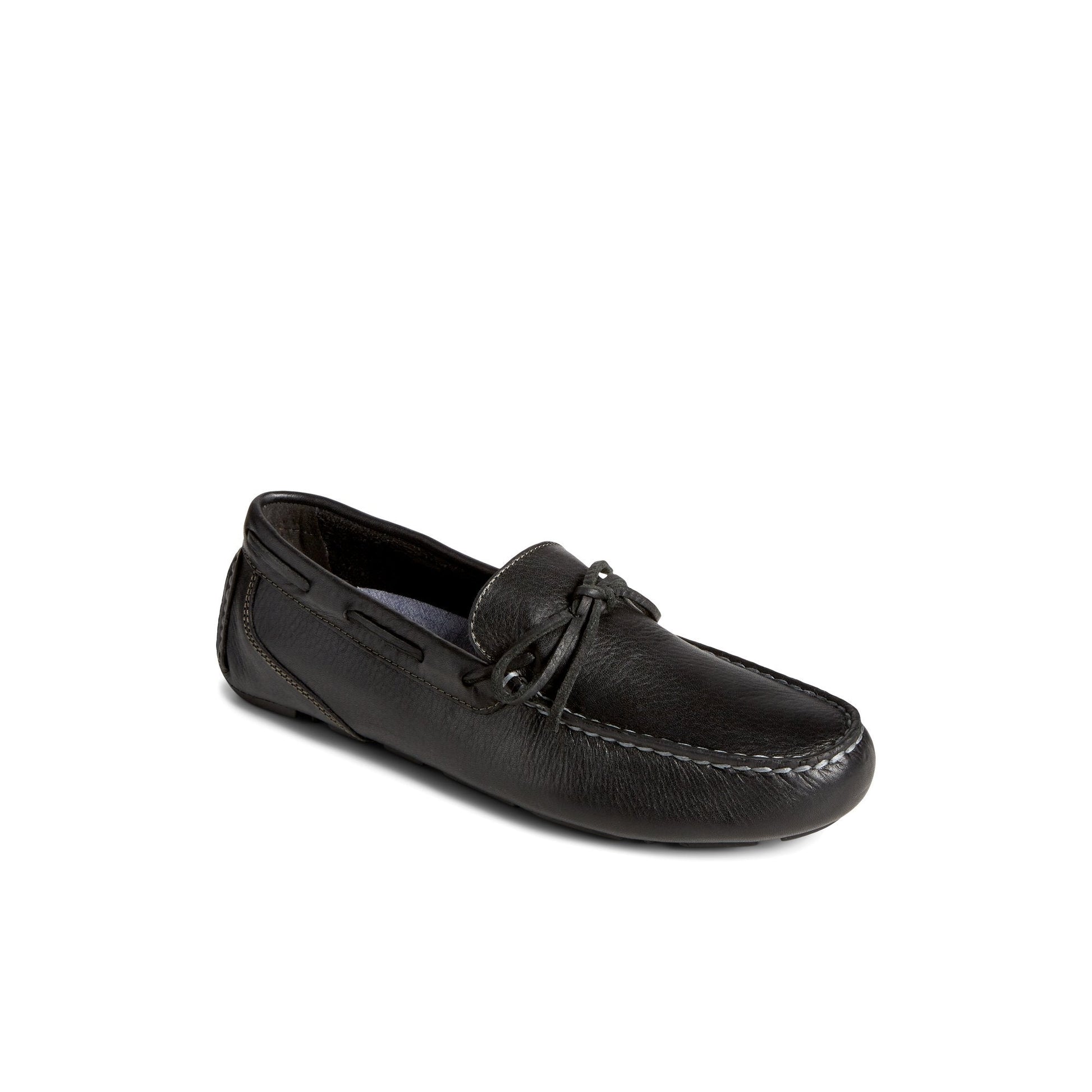 Davenport Pull Up Leather 1-Eye Driver Black | Sperry