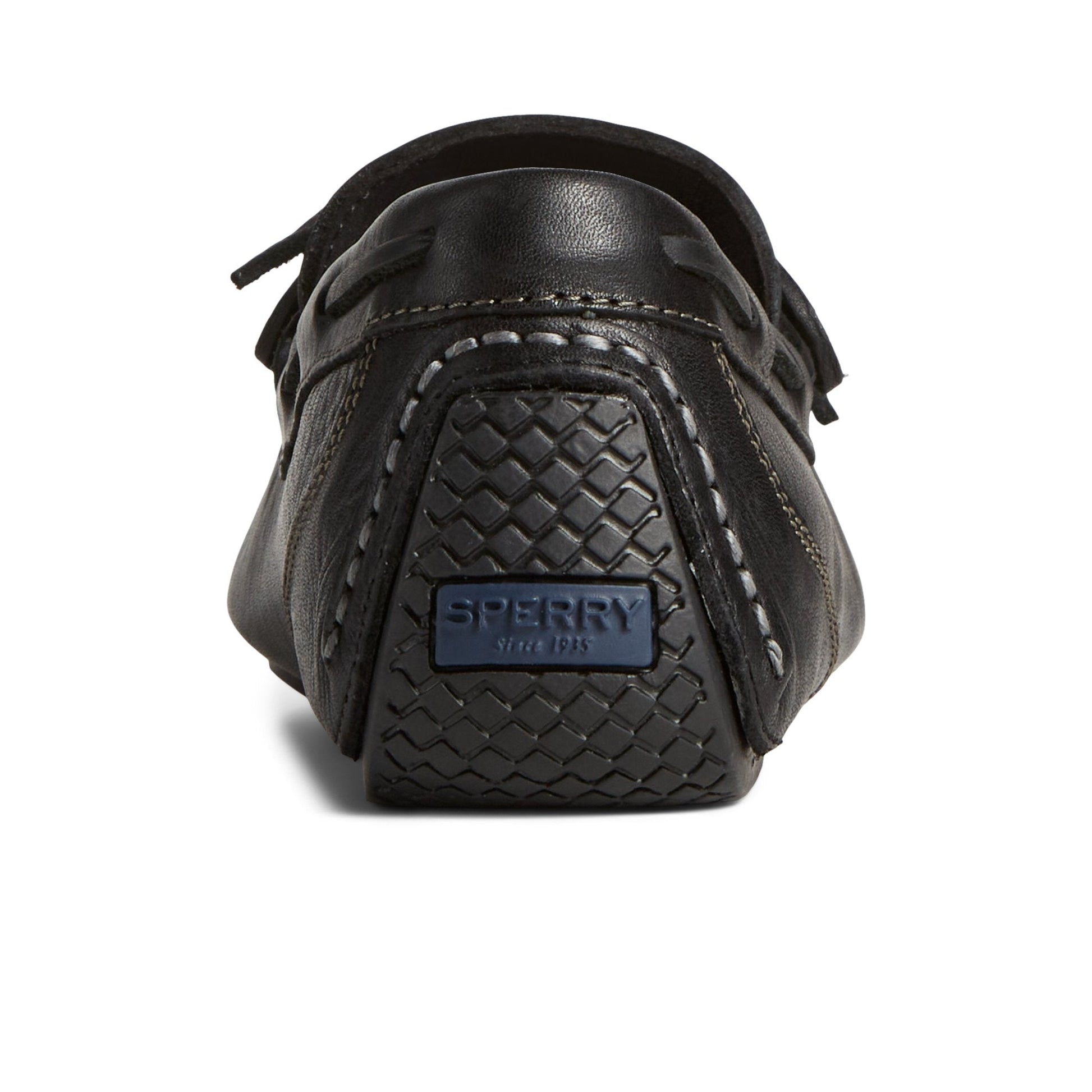 Davenport Pull Up Leather 1-Eye Driver Black | Sperry