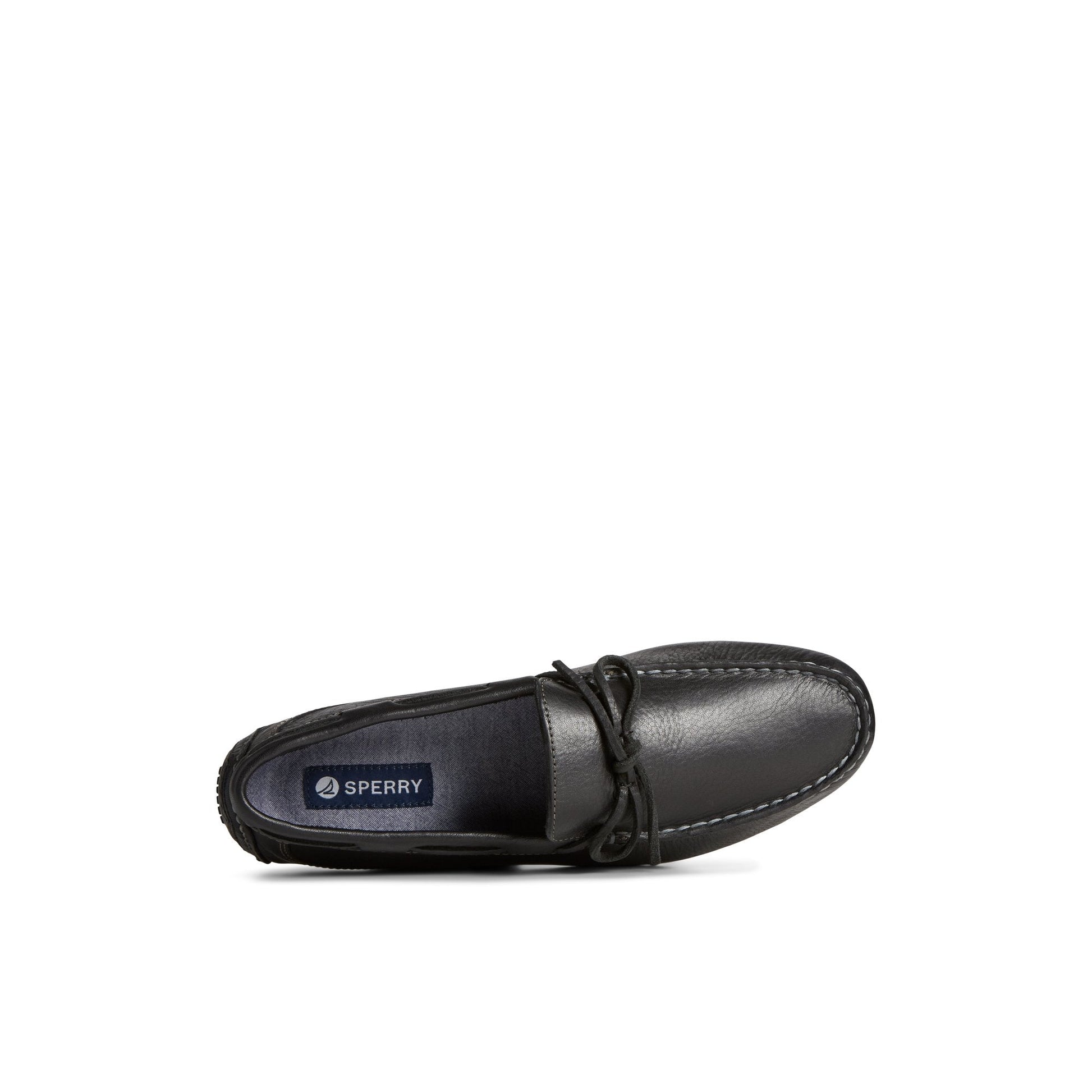 Davenport Pull Up Leather 1-Eye Driver Black | Sperry