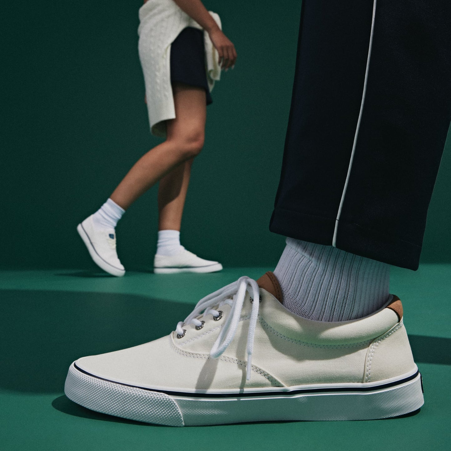 Striperii tx White Unisex Sneakers | Sperry Sale