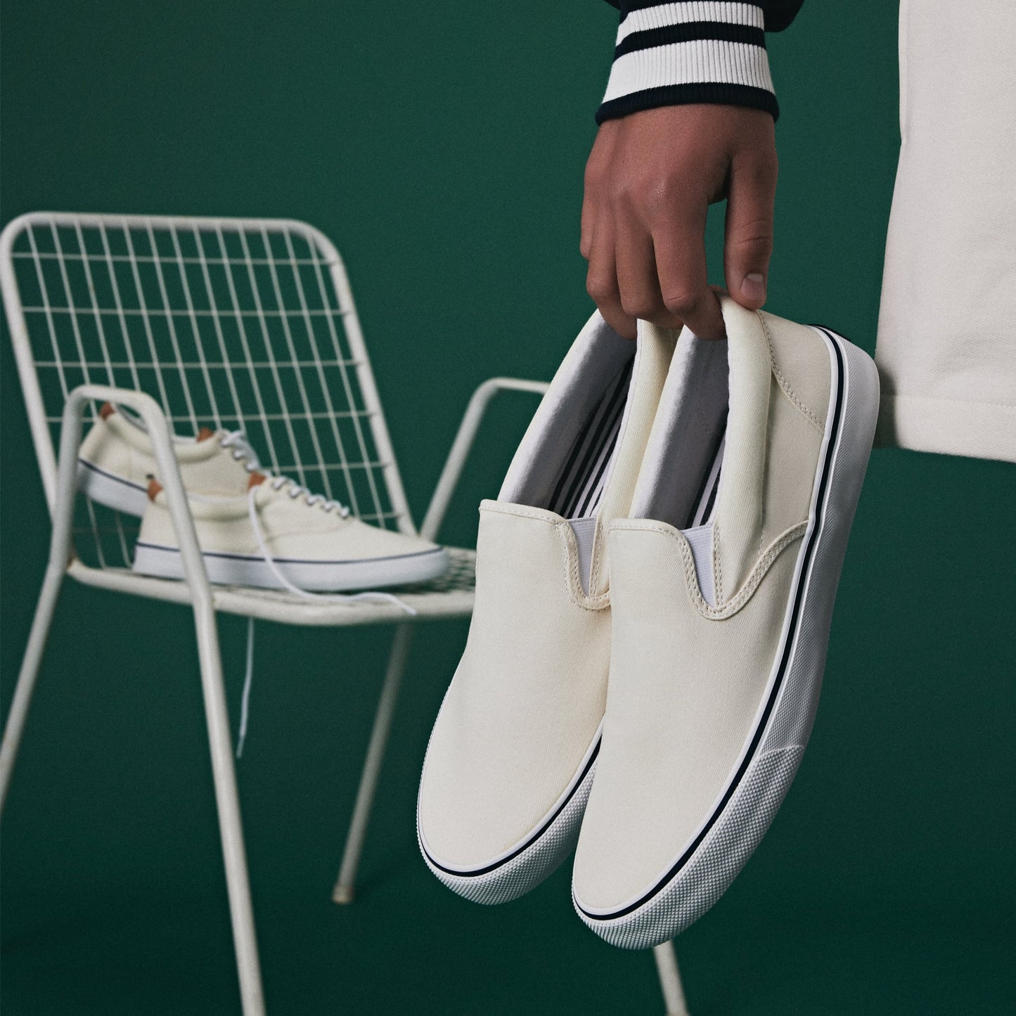 Striperii so White Unisex Sneakers | Sperry Online