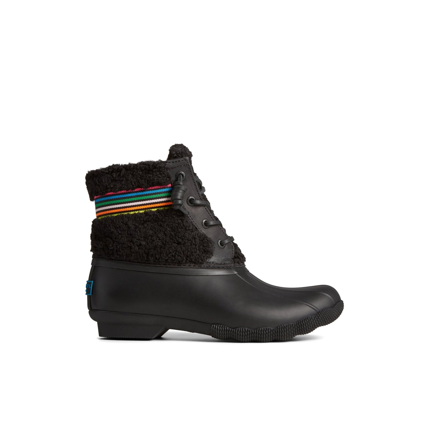 Saltwater™ Rainbow Sherpa Duck Boot Black | Sperry Online