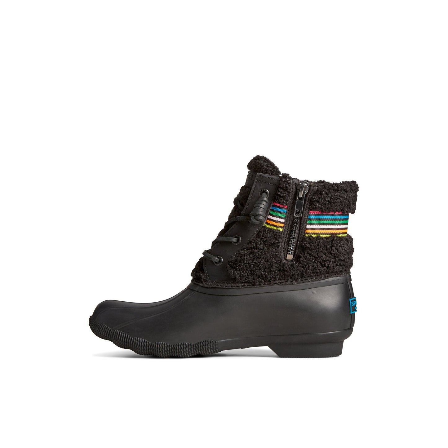 Saltwater™ Rainbow Sherpa Duck Boot Black | Sperry Online
