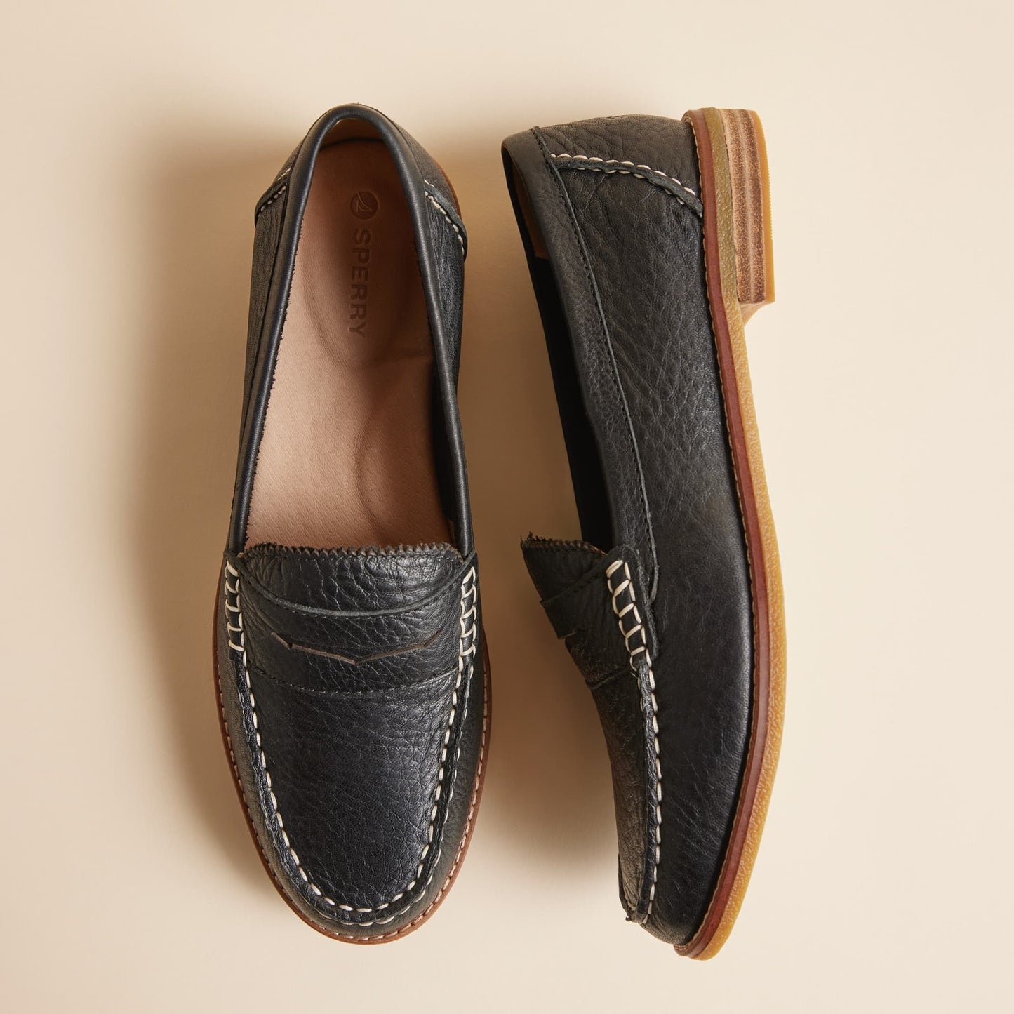 Seaport Penny Leather Loafer Black | Sperry On sale