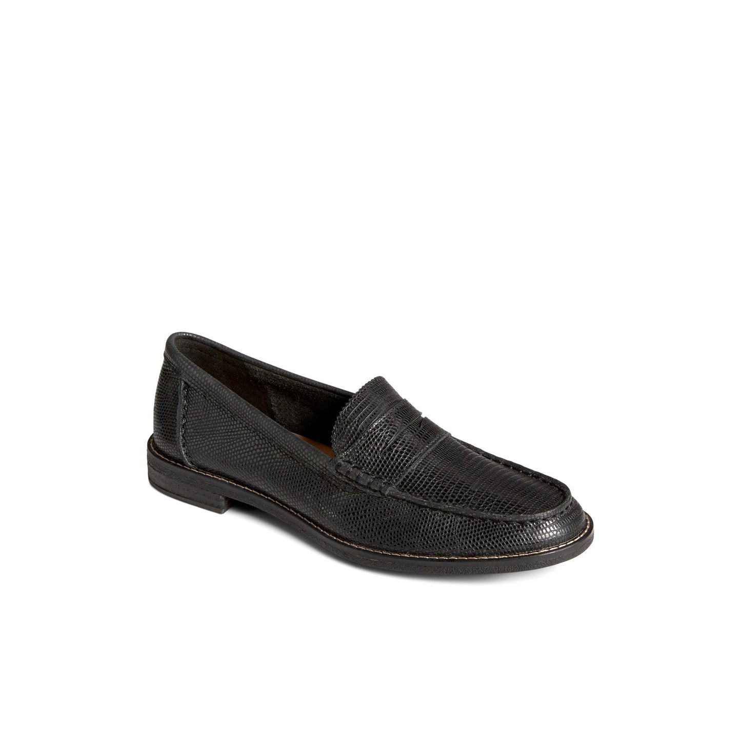 Seaport Penny Leather Loafer Black - 2 | Sperry New