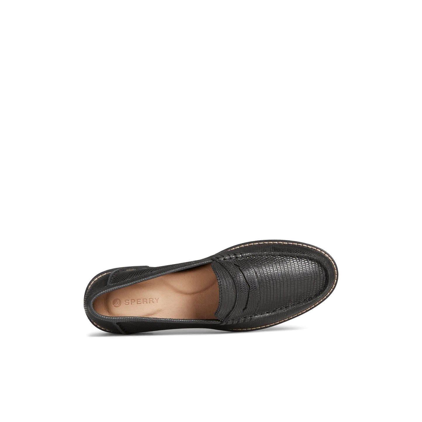 Seaport Penny Leather Loafer Black - 2 | Sperry New