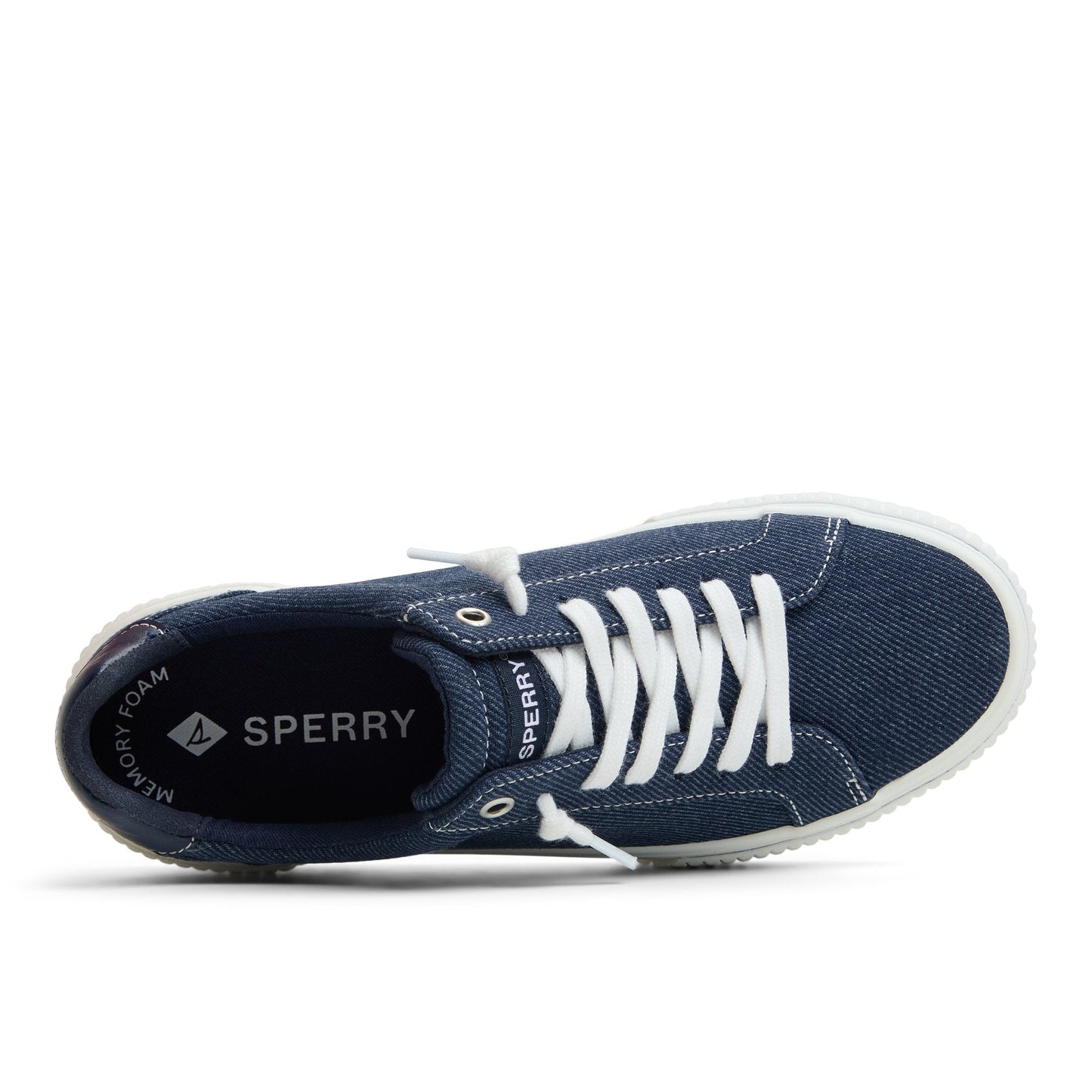 Bermuda Lace to Toe Platform Sneakers Navy | Sperry For sale